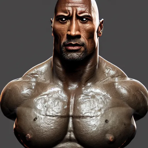 Prompt: photorealistic stone statue of dwayne johnson. hyperdetailed photorealism, 1 0 8 megapixels, amazing depth, glowing rich colors, powerful imagery, psychedelic overtones, 3 d finalrender, 3 d shading, cinematic lighting, artstation concept art