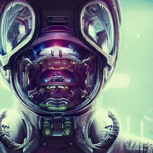 Image similar to hyperrealistic portrait of a squid monster astronaut, full body portrait, well lit, intricate abstract. cyberpunk, intricate artwork, by Tooth Wu, wlop, beeple. octane render,in the style of Jin Kagetsu, James Jean and wlop, highly detailed, sharp focus, intricate concept art, digital painting, ambient lighting, 4k, artstation