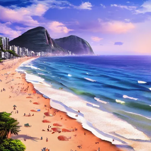 Prompt: praia de ipanema arrastao, photorealistic, 8 k