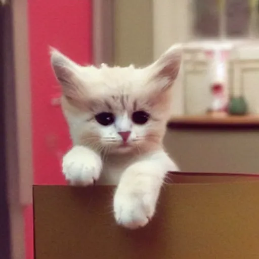 Image similar to cuddly, smol cat cheering you on to take over your life and finally find the love that you should have for yourself