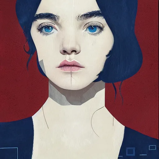 Prompt: elle fanning, ana de armas, anya taylor joy in prey picture by sachin tang, asymmetrical, dark vibes, realistic painting, organic painting, matte painting, geometric shapes, hard edges, graffiti, street art : 2 by sachin teng : 4