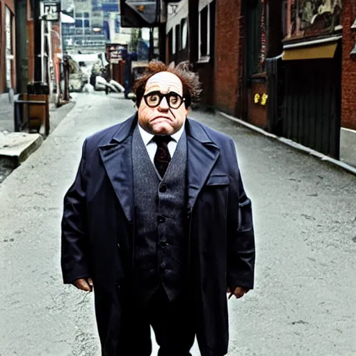 Image similar to detective sherlock danny devito