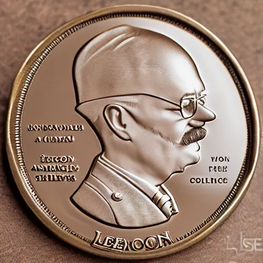 Prompt: A photograph of a delicious chocolate candy coin that is engraved with a portrait of leon redbone wearing a captain cap, highly detailed, close-up product photo, depth of field, sharp focus