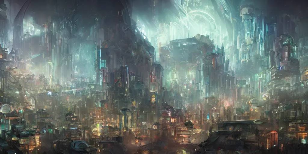 Image similar to Vision of a future city made of Crystal structures by Jordan Grimmer. Geoffroy Thoorens.