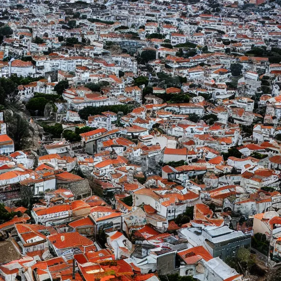 Prompt: A post-apocalyptic photo of the Portuguese city of Amadora, award-winning, 4k