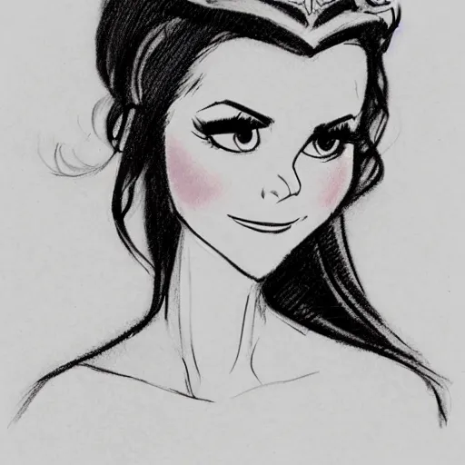 Image similar to milt kahl sketch of victoria justice with tendrils hair style as princess padme from star wars episode 3