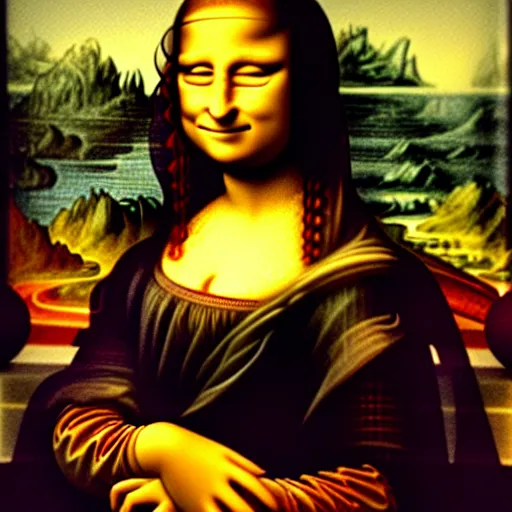 Prompt: mona lisa painting without the mona lisa