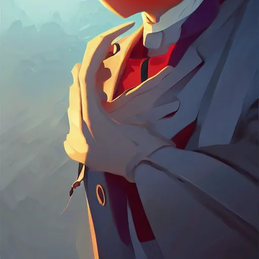 Image similar to face icon stylized minimalist trigun, loftis, cory behance hd by jesper ejsing, by rhads, makoto shinkai and lois van baarle, ilya kuvshinov, rossdraws global illumination