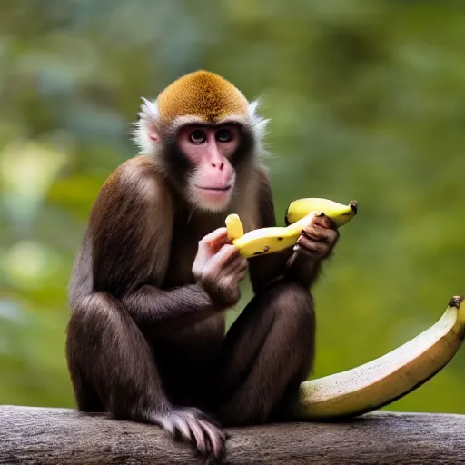 Image similar to brown monkey eating a banana, company logo