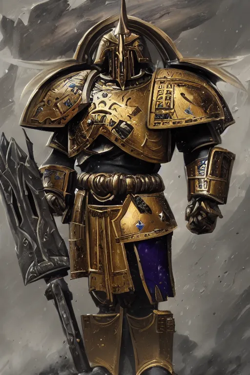 Image similar to armor portrait heros warhammer 4 0 k horus heresy fanart - the primarchs emperor by johannes helgeson animated with vfx concept artist & illustrator global illumination ray tracing hdr fanart arstation zbrush central hardmesh 8 k octane renderer comics stylized