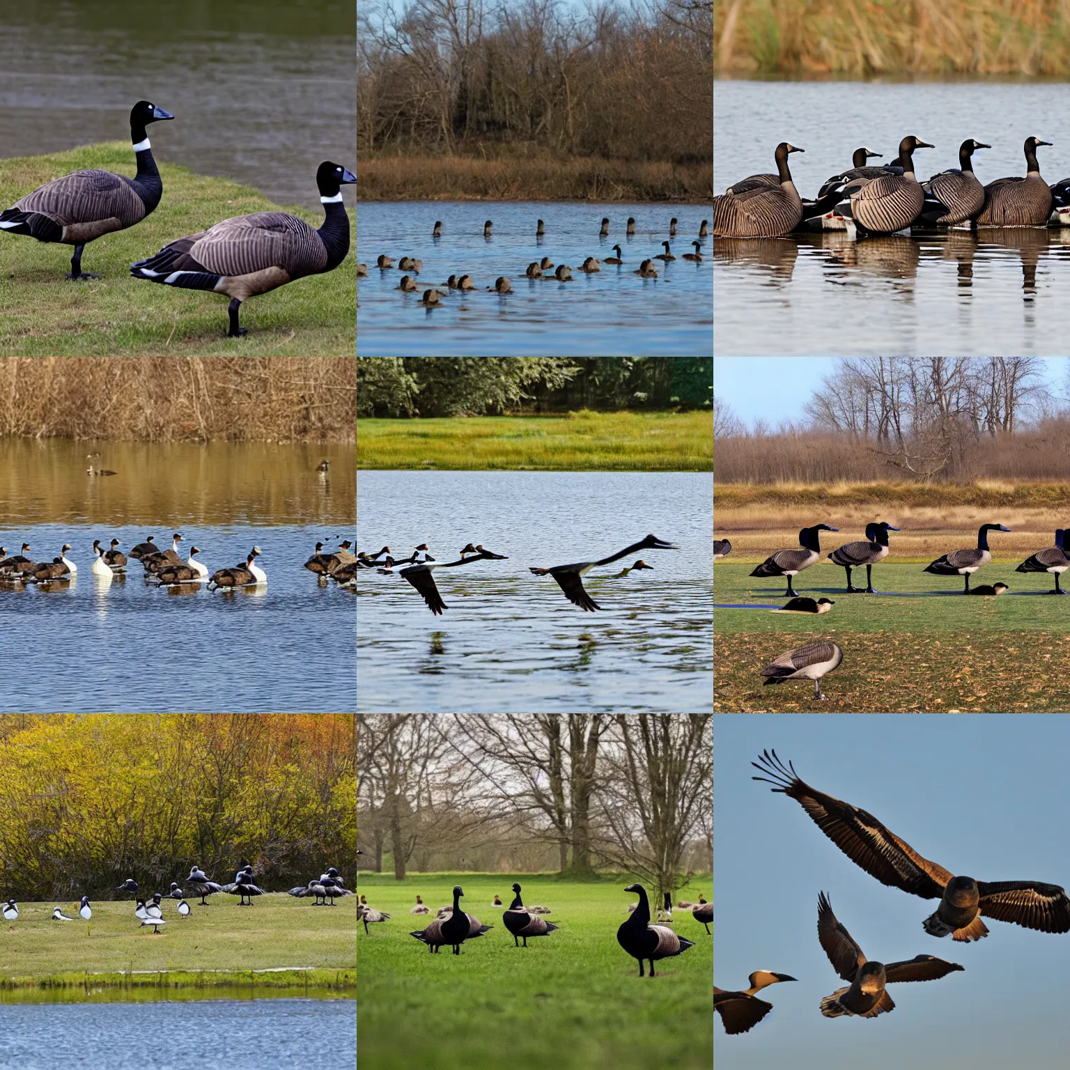 Prompt: the canada geese are coming for you