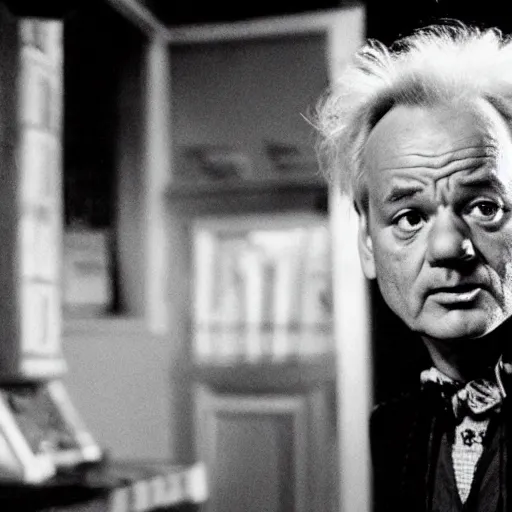 Prompt: bill murray as doctor emmett brown