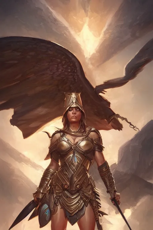 Image similar to amazon valkyrie athena, d & d, fantasy, portrait, highly detailed, headshot, digital painting, trending on artstation, concept art, sharp focus, illustration, art by artgerm and greg rutkowski and magali villeneuve