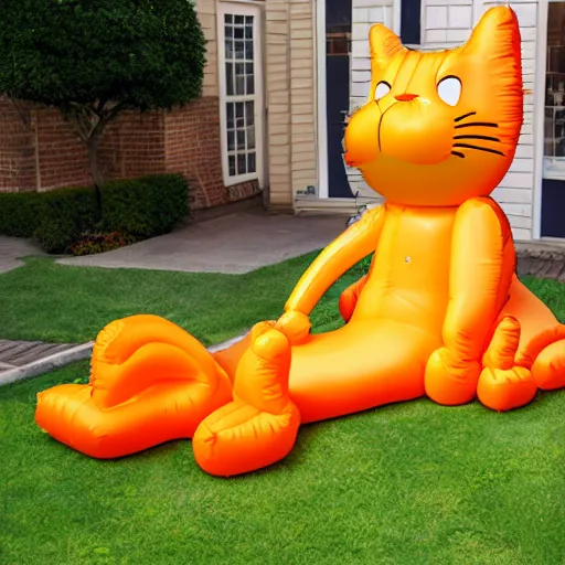 Image similar to inflated latex Garfield