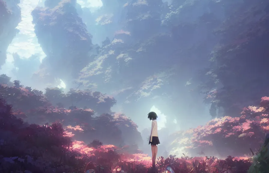 Image similar to makoto shinkai concept art of the spork polyp dimension, key visual, ambient lighting, highly detailed, digital painting, artstation, concept art, sharp focus, by makoto shinkai and akihiko yoshida and hidari and wlop and greg rutkowski