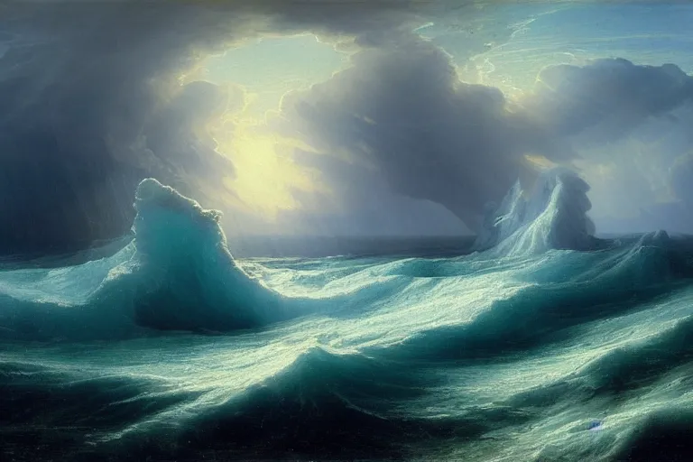 Prompt: a giant vortex in the sea, whirlpool, by andreas achenbach and peder balke and martin johnson heade sharp digital painting. dreaming latent space. matte painting, concept art. artstation. digital render. hdr, high dynamic range, global illumination, realistic, 8 k