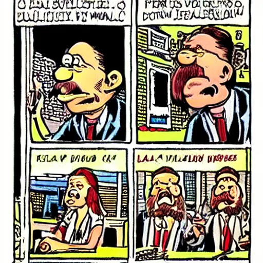 Prompt: Robert Crumb comic, colorized