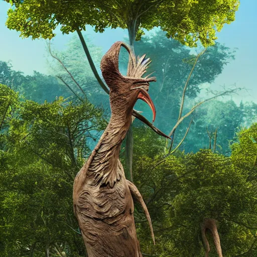 Prompt: Archaeopteryx stand in front of some prehistoric trees, highly detailed, 4k, photorealistic