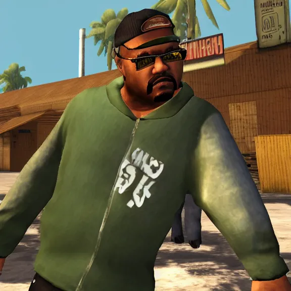 Image similar to screenshot of big smoke from gta san andreas for the ps 2