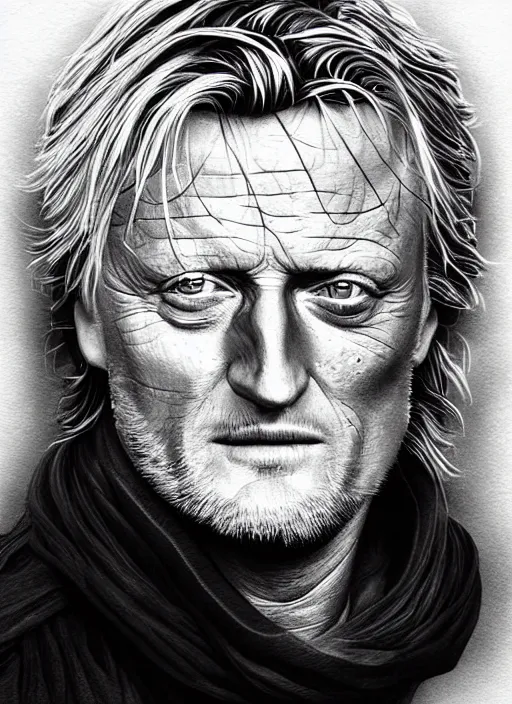 Prompt: highly detailed portrait of rutger hauer, photographic realistic background, by royal jafarov, by dustin hobert, by joe fenton, by kaethe butcher, trending on instagram, award winning details