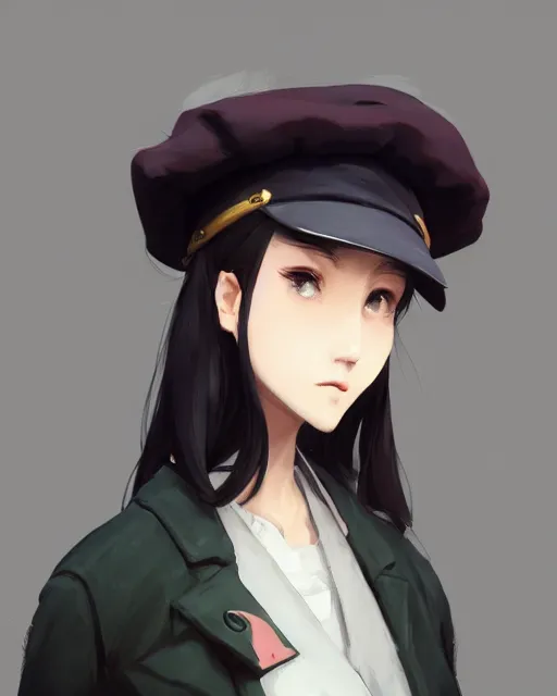 Image similar to girl with beret, sharp details, sharp focus, elegant, highly detailed, illustration, by Jordan Grimmer and greg rutkowski and PiNe(パイネ) and 薯子Imoko and 香川悠作 and wlop and maya takamura, intricate, beautiful, Trending artstation, pixiv, digital Art