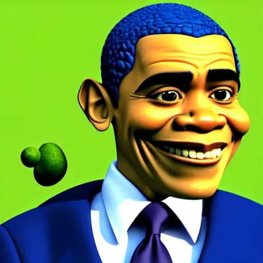 Image similar to obama as shrek, highly detailed, extremely high quality, hd, 4 k, 8 k, canon 3 0 0 mm, professional photographer, 4 0 mp, lifelike, top - rated, award winning, realistic, detailed lighting, detailed shadows, sharp, no blur, edited, corrected, trending