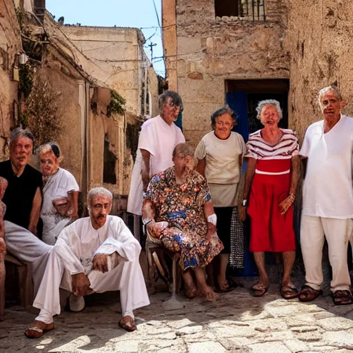 Prompt: portrait of inhabitants of Paternó, Sicily