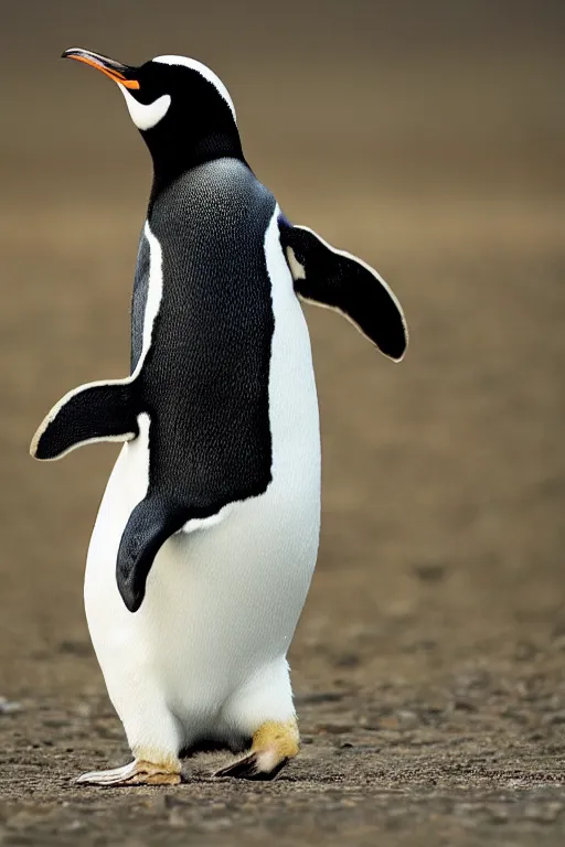 Image similar to a half penguin half rabbit, national geographic photograph