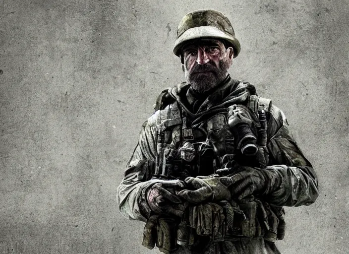 Image similar to a portrait of captain price form call of duty modern warfare