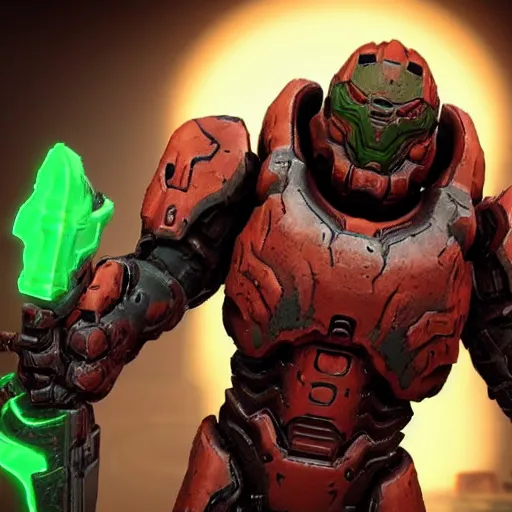 Image similar to doom slayer from doom eternal