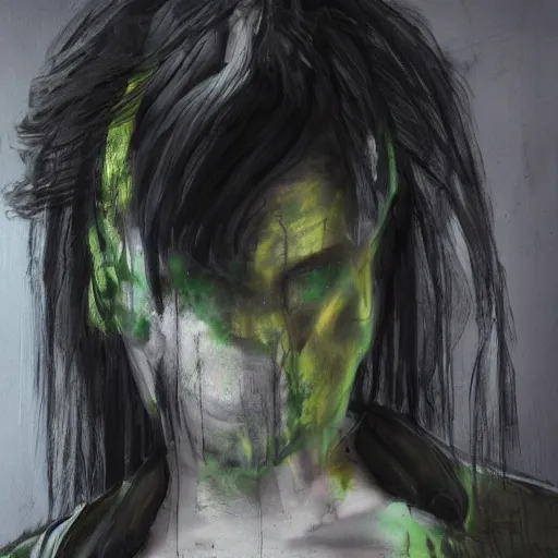 Image similar to vegan supervillain, UHD, hyperrealistic render, highly detailed, 4k, artstation