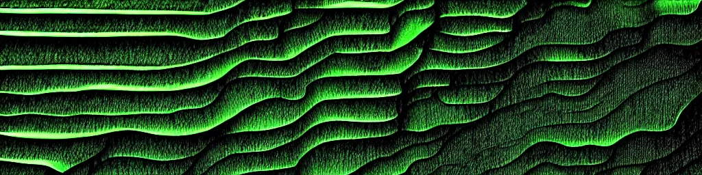 Image similar to glowing green lines, jagged edges, sharp lines, contrast, rocks, stylistic, glowing, straight lines