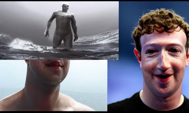 Image similar to mark zuckerberg as a fantastic sea creature, photorealistic, cinematic lighting, highly detailed, by guillermo del toro