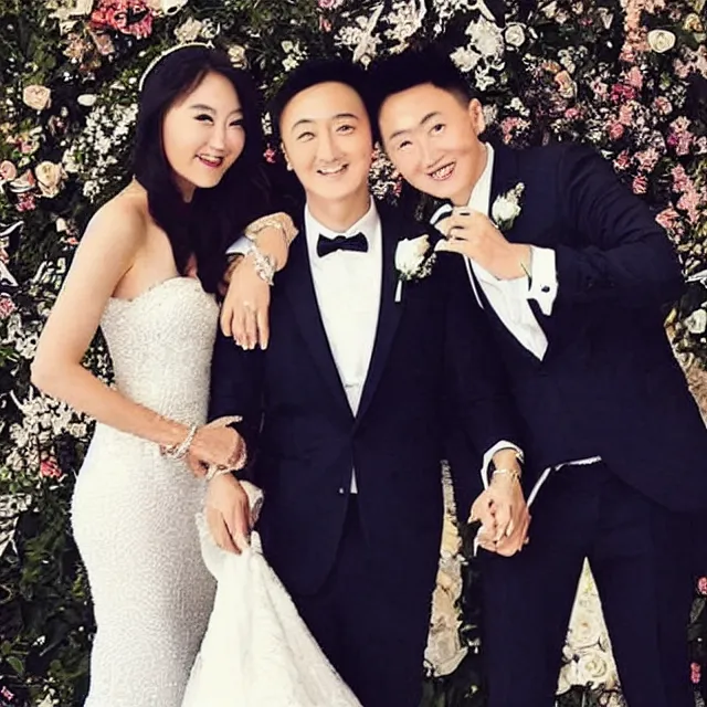 Image similar to justin sun marries cookie monster, instagram couple's professional wedding photography