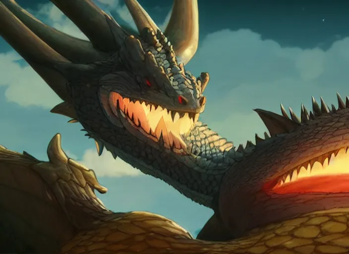 Prompt: a wholesome animation key shot of a dragon sleeping, close up, studio ghibli, pixar and disney animation, sharp, rendered in unreal engine 5, clear sky, anime key art by greg rutkowski, bloom, dramatic lighting