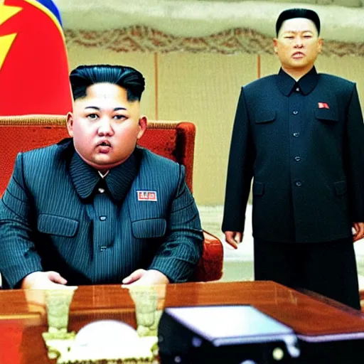 Prompt: A still of Kim Jong Un in Star Trek