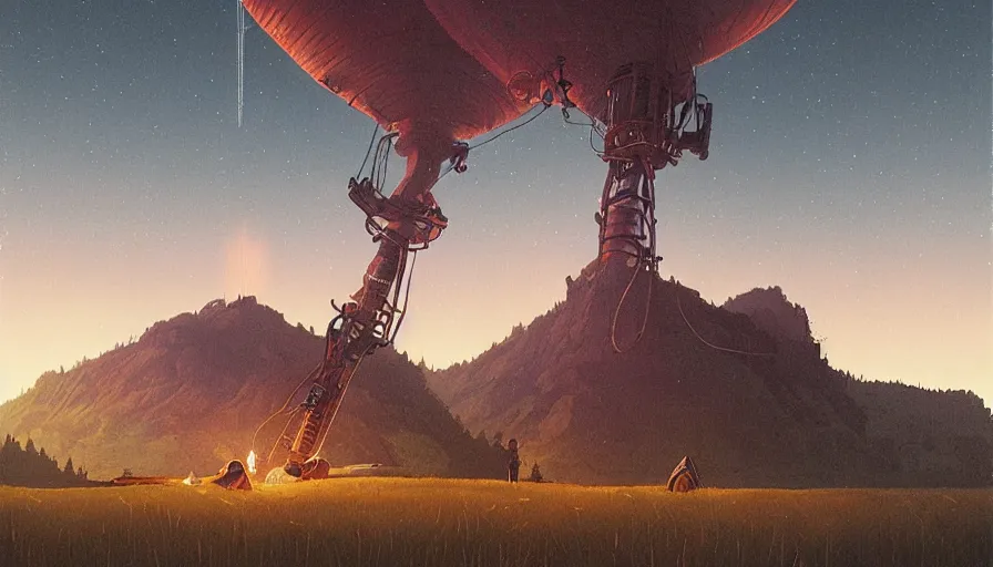 Image similar to Ben Howard by Simon Stålenhag resimlerinde