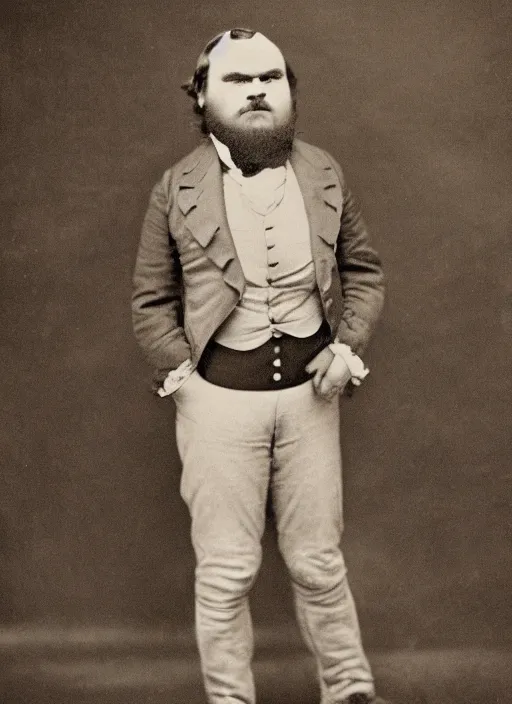 Prompt: 1 8 0 0 s style full body detailed photograph of jack black, realistic