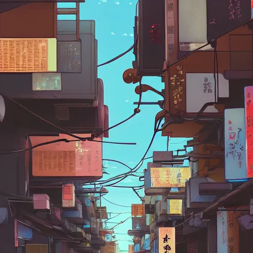 Image similar to a close up to a tokyo alley by makoto shinkai, beeple and james jean, aya takano color style, 4 k, super detailed, modern, 4 k, symmetrical