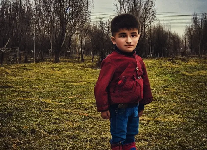 Prompt: professional fine details photo portrait of hasbulla kid from makhachkala, dagestan kid in the postsoviet suburbia, iphone detailed photo, instagram