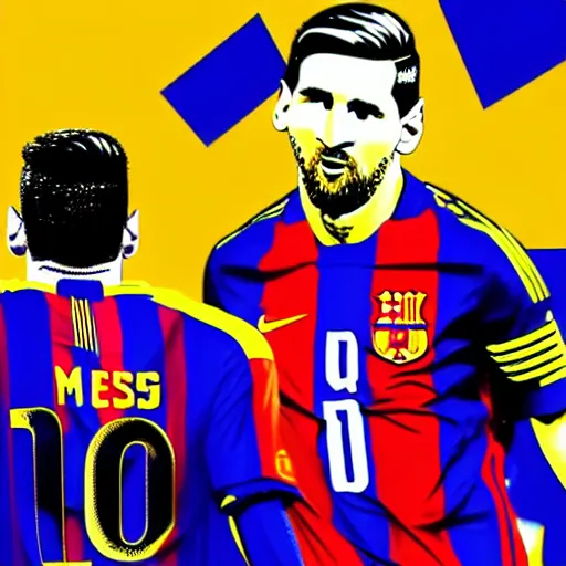 Prompt: Lionel Messi dunking on Cristiano Ronaldo, illustration, sketch