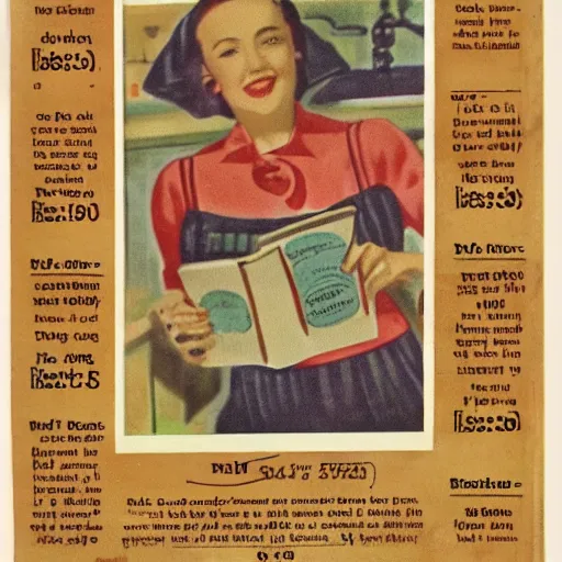 Image similar to 1940s recipe book cover with recipes for matzah