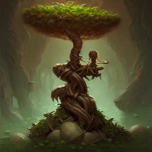 Prompt: cute little humanoid tree!!!!!, bark!!!!!! skin, bipedal, tiny, small, short, cute and adorable, pretty, beautiful, dnd character art portrait, matte fantasy painting, deviantart artstation, by jason felix by steve argyle by tyler jacobson by peter mohrbacher, cinema