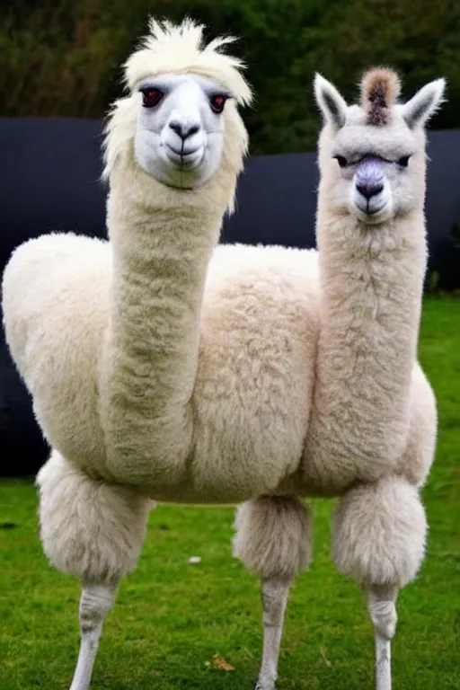 Image similar to A llama with the features of Boris Johnson