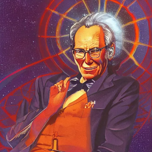 Prompt: artwork by Issac Asimov
