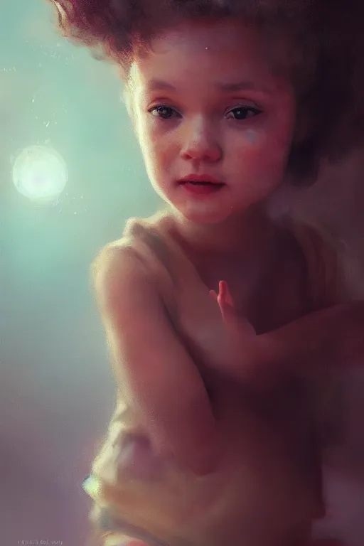 Prompt: trojan little girl, joyful, close - up portrait, intricate, elegant, volumetric lighting, scenery, digital painting, highly detailed, artstation, sharp focus, illustration, concept art, ruan jia, steve mccurry