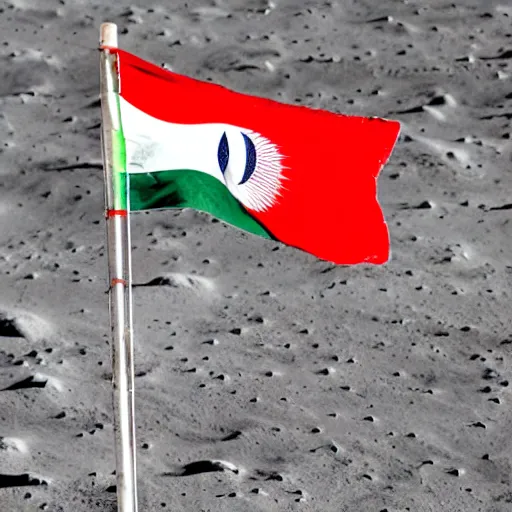 Image similar to indonesian flag on moon