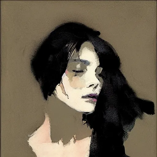 Image similar to portrait of a beautiful woman by william wray, ruan jia, instagram, rothko, liepke, apollonia saintclair, jeffrey catherine jones