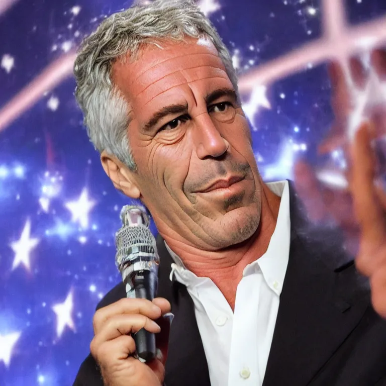 Prompt: Jeffrey Epstein as a contestant on America's Got Talent