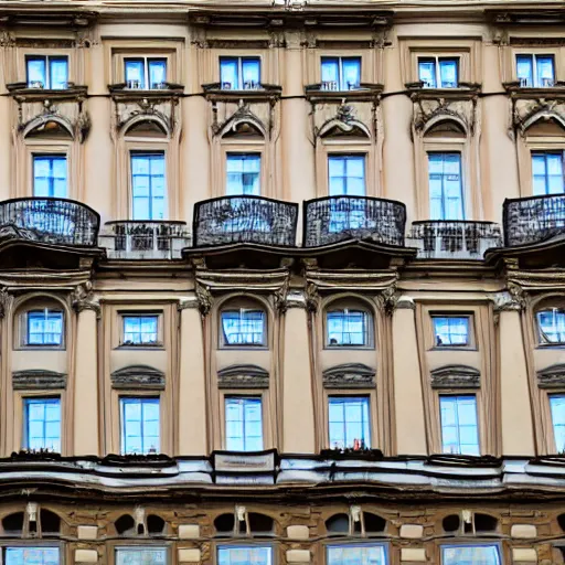 Image similar to Vienna facade architecture made from lava rocks